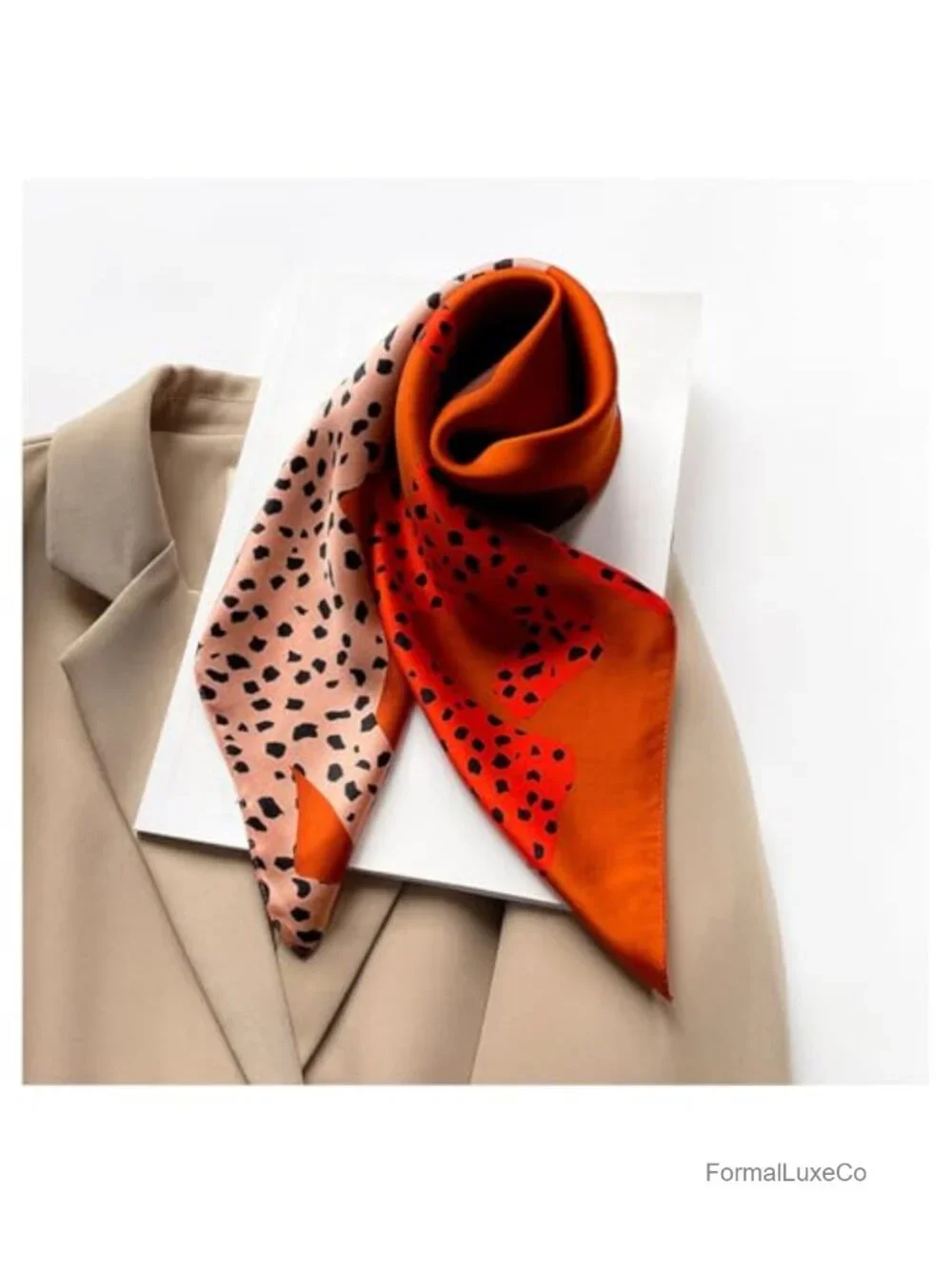 100% Pure Mulberry Silk Square Scarf for Hair - 27x27 Women Silk Neckerchief